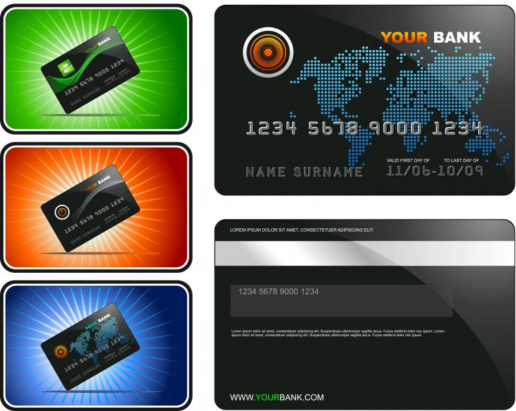 free vector Bank card template vector